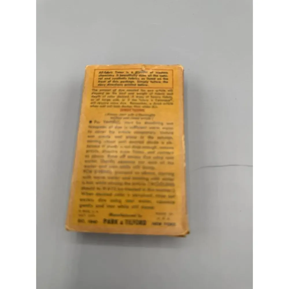 Vintage All-Fabric Tintex Turquoise Blue No.1 Fabric Dye Empty Box Park Tilford
